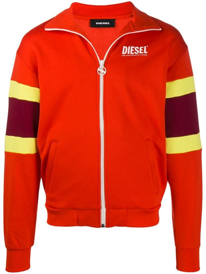 Diesel Zip-front Sport Jacket - Red