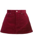 Marc Jacobs Corduroy Mini Skirt - Red