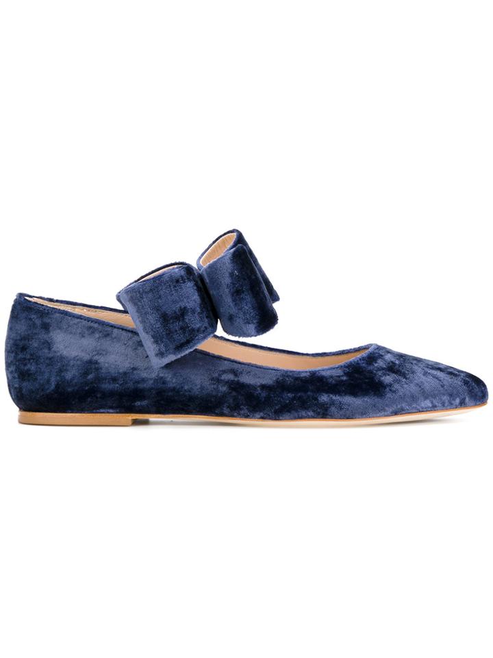 Polly Plume Bonnie Bow Ballerinas - Pink & Purple