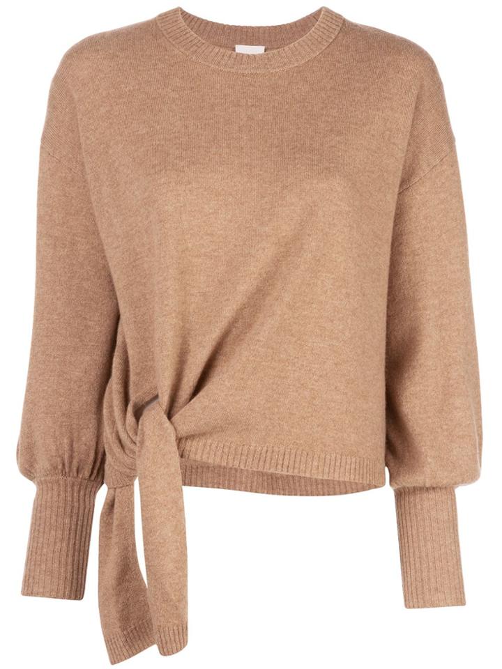 Cinq A Sept Clerisa Tie-detail Jumper - Brown