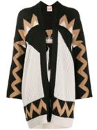 Nude Aztec Pattern Knit Cardigan - Black