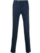 Pt01 Tartan Slim-fit Trousers - Blue