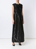 Maison Margiela Seamed Bodice Gown, Women's, Size: 42, Black, Silk/polyamide/cotton