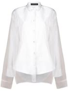 Y / Project Tulle Overlay Classic Shirt - White