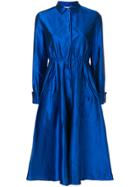 Max Mara Fitted Flared Dress - Blue