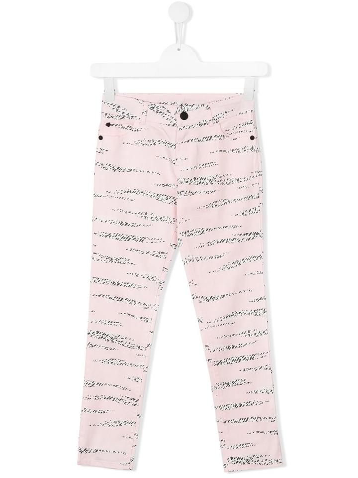 Kenzo Kids Logo Tiger Stripe Jeans, Toddler Girl's, Size: 2 Yrs, Pink/purple