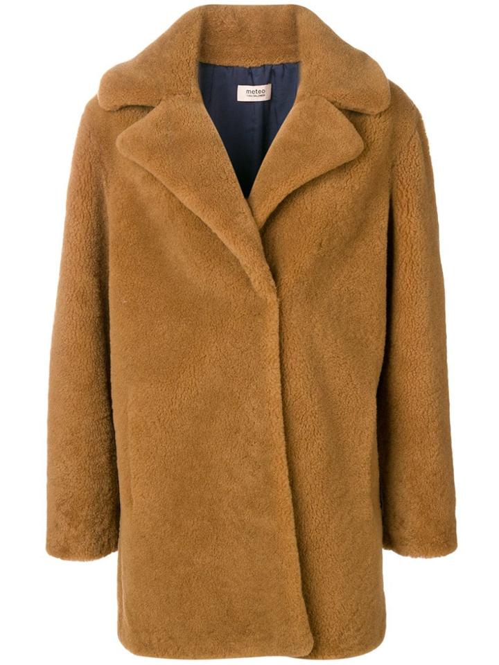 Yves Salomon Meteo Lamb Fur Coat - Brown