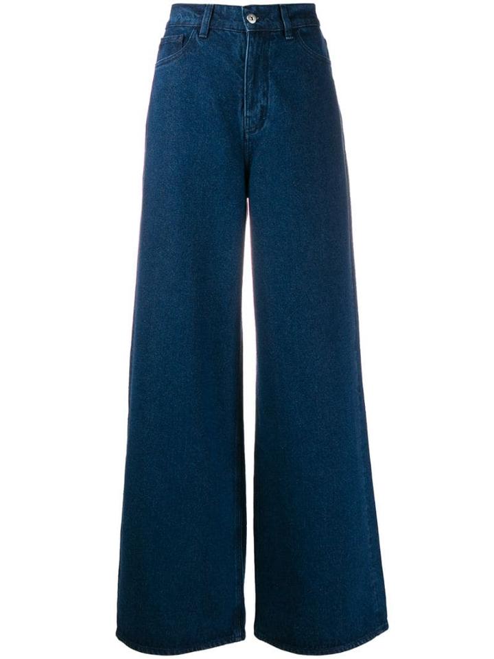Ymc Wide-leg Flared Jeans - Blue