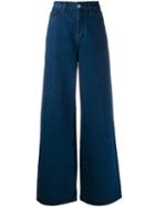 Ymc Wide-leg Flared Jeans - Blue
