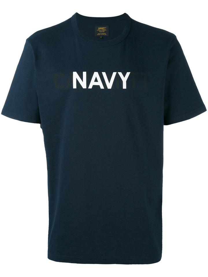 Carhartt - Slogan T-shirt - Men - Cotton - M, Blue, Cotton