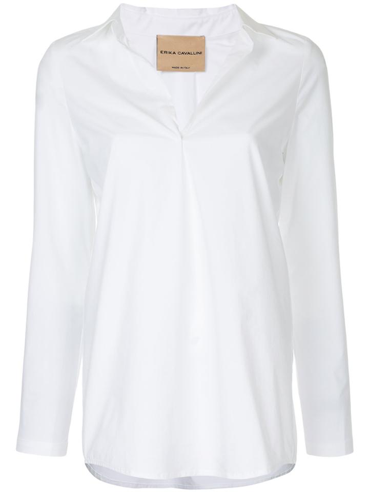 Erika Cavallini Open Collar Shirt - White