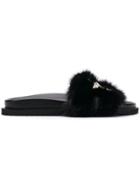 Emanuela Caruso Embellished Slides - Black