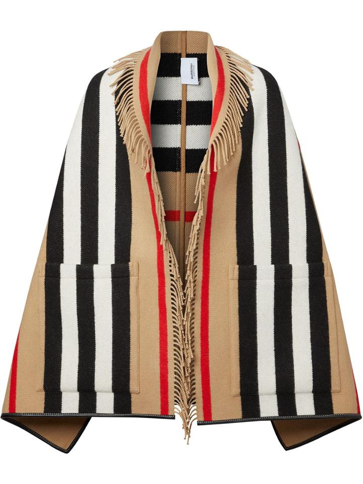Burberry Icon Poncho - Neutrals