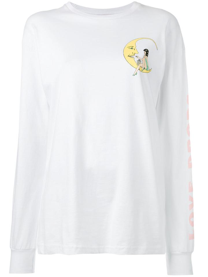Olympia Le-tan Love Drops Sweatshirt, Women's, Size: Xs, White, Cotton