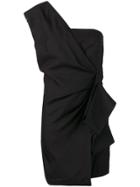 Victoria Victoria Beckham Asymmetric Mini Dress - Black