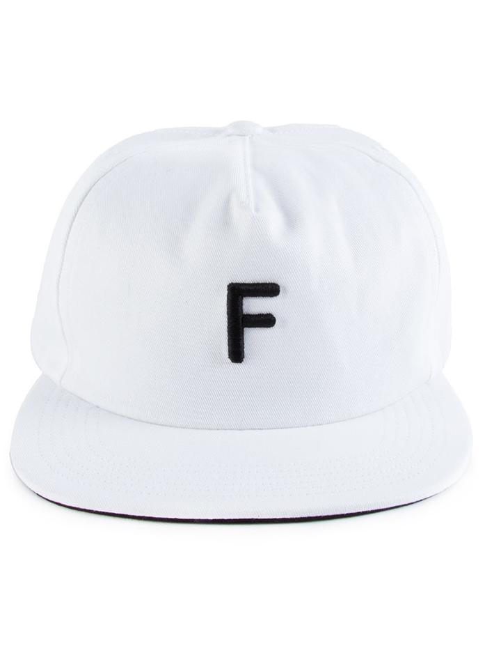 Futur 'f' Cap, Men's, White, Cotton