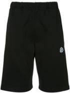 Msgm Dice Embroidered Track Shorts - Black