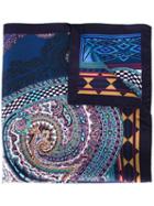 Etro Paisley Print Pocket Square, Men's, Silk
