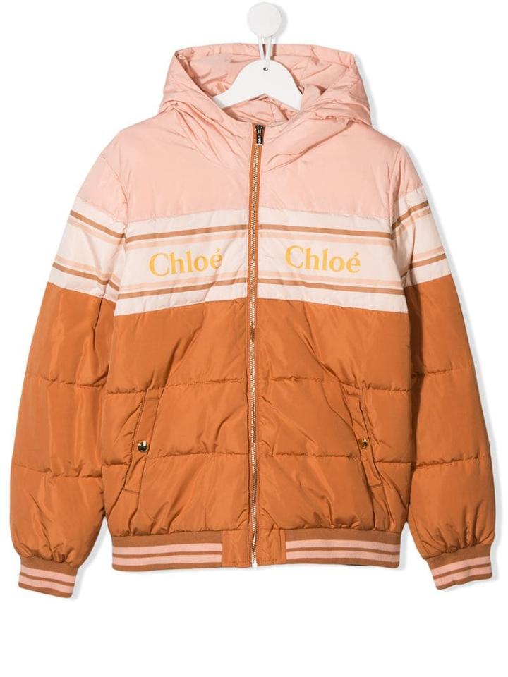 Chloé Kids Teen Padded Jacket - Neutrals