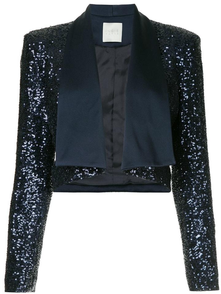 Ingie Paris Sequined Bolero Jacket - Blue