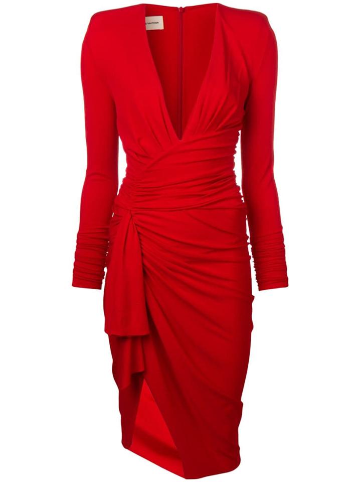 Alexandre Vauthier Plunge-neck Dress - Red