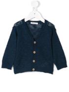 Babe And Tess - V-neck Cardigan - Kids - Cotton/linen/flax - 6 Mth, Infant Boy's, Blue