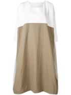 Daniela Gregis Contrasting Panels Dress - Neutrals