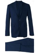 Tagliatore Two-piece Plaid Suit, Men's, Size: 48, Blue, Virgin Wool/cupro