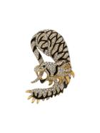 Susan Caplan Vintage 1960s Tiger Dragon Brooch - Gold