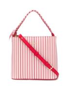 Liu Jo Striped Bucket Bag - Red