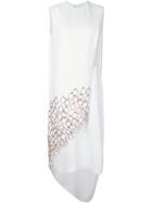 Esteban Cortazar Embellished Cut-out Dress, Women's, Size: 36, White, Viscose
