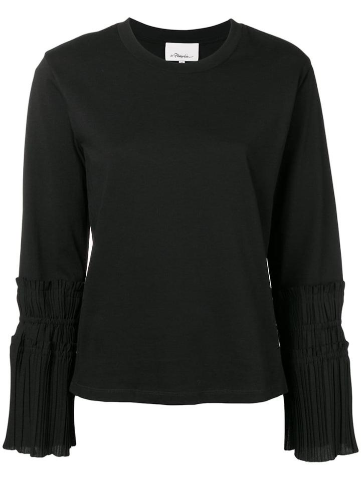 3.1 Phillip Lim Pleated-cuff Sweater - Black