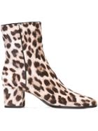 Alexandre Birman Leopard Pattern Ankle Boots