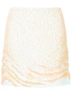 Roberto Cavalli Patterned Design Short Skirt - Blue