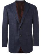 Kiton 'classic Fit Drop 7' Blazer, Men's, Size: 54, Blue, Cupro/cashmere/wool