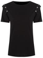 Andrea Bogosian Embellished Blouse, Women's, Size: P, Black, Cotton