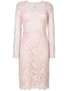 Dolce & Gabbana - Lace Dress - Women - Silk/cotton/polyamide/viscose - 48, Pink/purple, Silk/cotton/polyamide/viscose