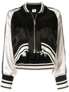 Maison Mihara Yasuhiro Embroidery Cropped Bomber Jacket - Black