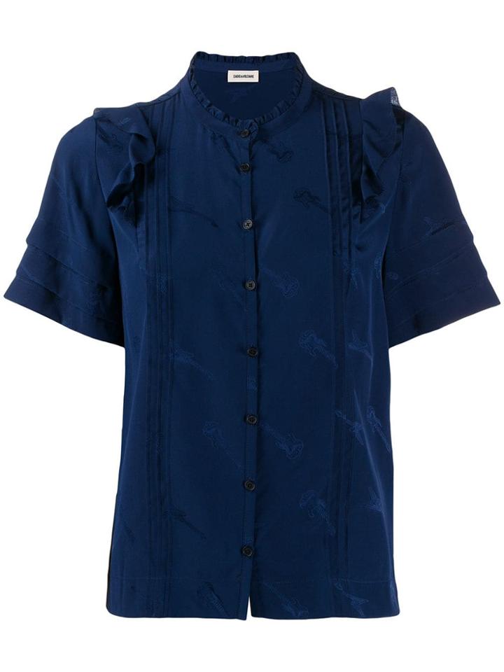 Zadig & Voltaire Guitar Print Shirt - Blue