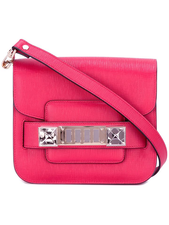Proenza Schouler Statement Clasp Bag, Women's, Pink/purple, Leather/metal (other)