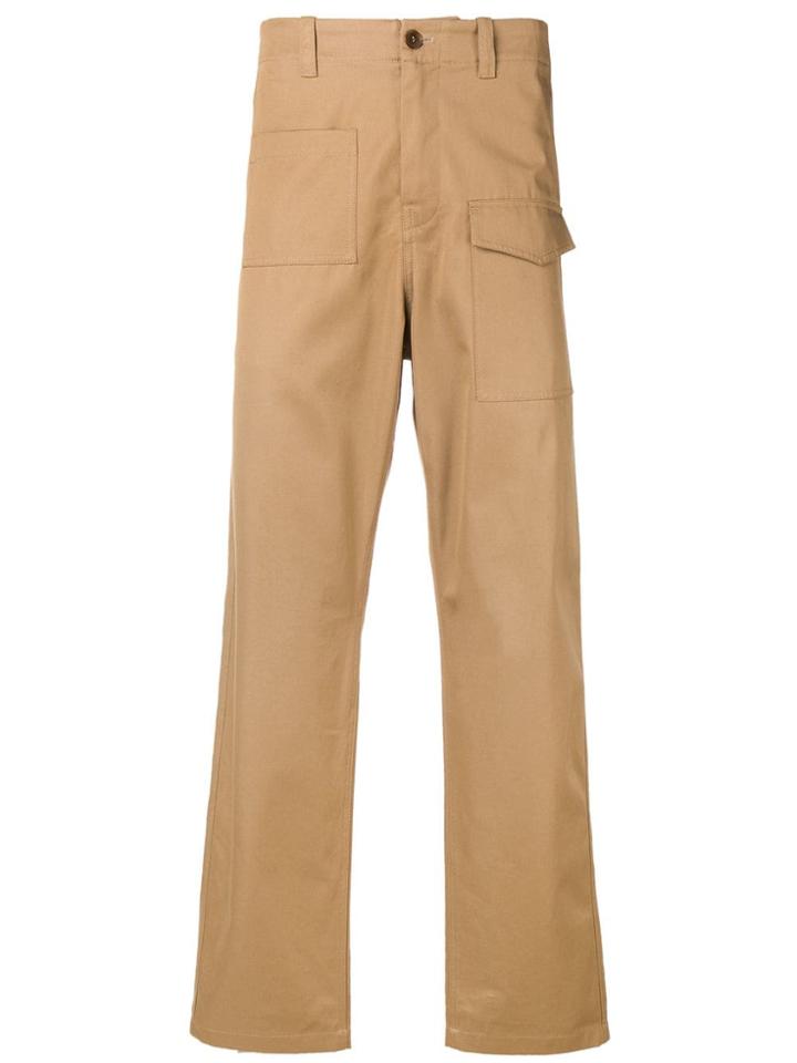 Oamc Asymmetric Pocket Trousers - Brown