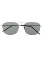 Saint Laurent Eyewear Sl309 Aviator-style Sunglasses - Silver