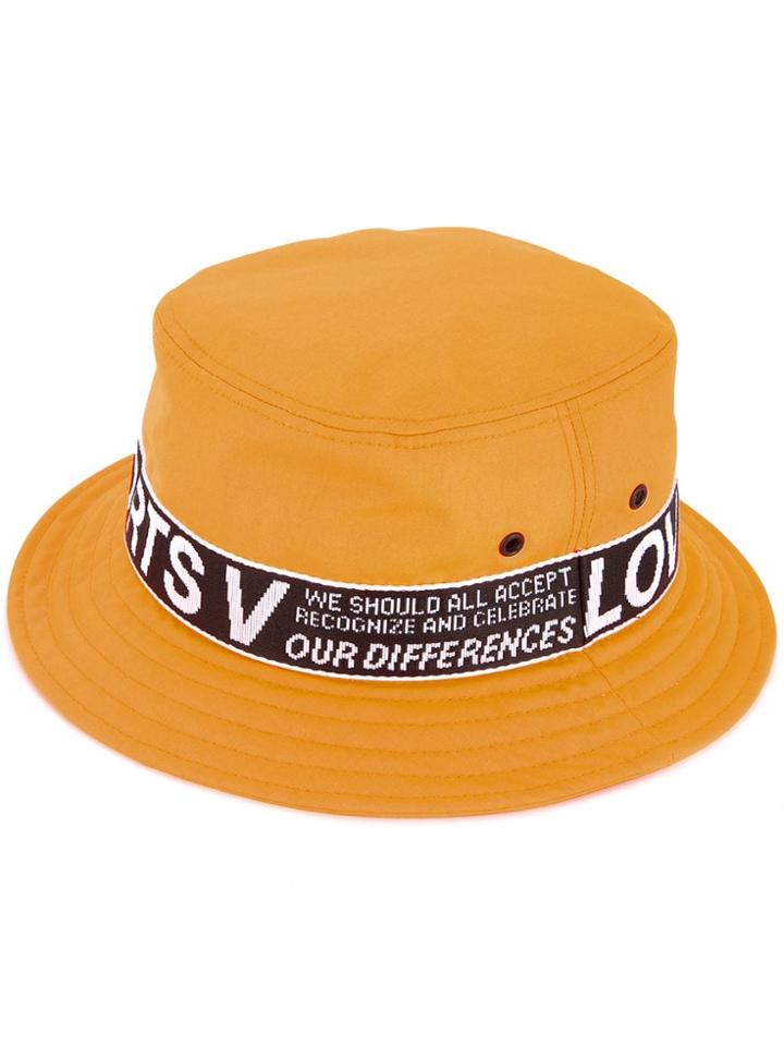 Ports V Logo Flat Fedora Hat - Orange