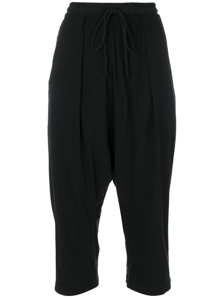 Lost & Found Rooms Drawstring Cropped Trousers - Black