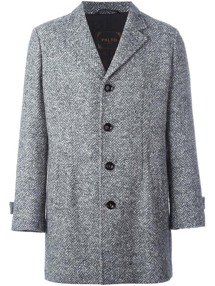 Paltò 'geraldo' Coat, Men's, Size: 52, Grey, Cotton/acrylic/virgin Wool
