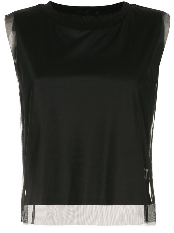 Aula Layered Tank Top - Black