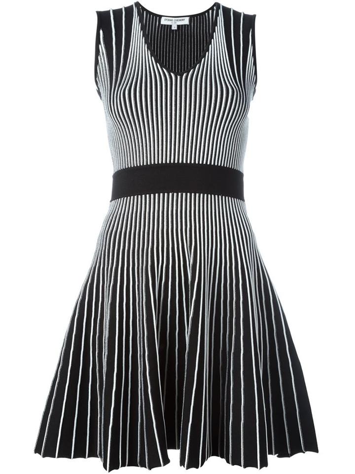 Opening Ceremony Striped Knit Dress, Women's, Size: Xs, Black, Viscose/nylon/spandex/elastane