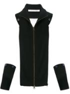 Veronica Beard Cut-away Knitted Cardigan - Black