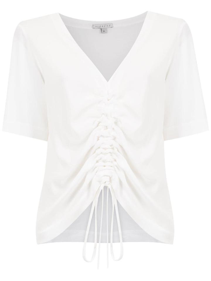 Alcaçuz Filho Ruched Blouse - White