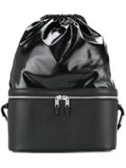 Maison Margiela Panelled Drawstring Backpack - Black